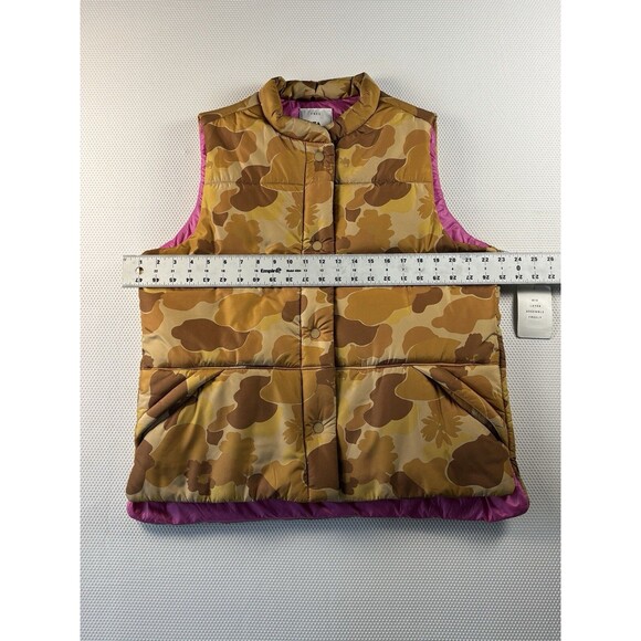 Mix Layer Free Assembly Camo and Pink Puffer Vest Snap Button NWT Size Large - Picture 3 of 10